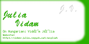 julia vidam business card